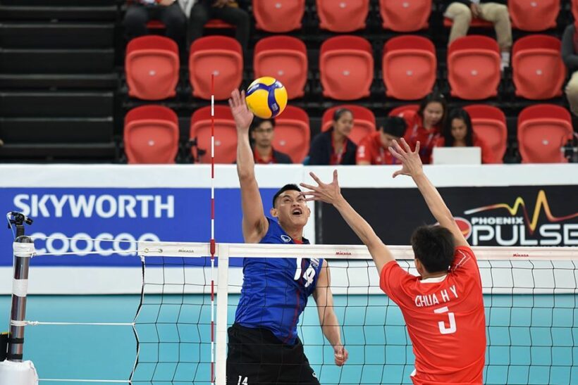 วอลเลย์บอลชายไทยประเดิมชัย เก็บ 3 แต้มจากสิงคโปร์ | The Thaiger