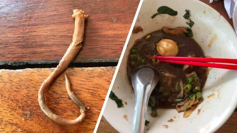 ช็อก! ลูกค้าพบสิ่งแปลกปลอมลักษณะเรียวยาวในชามก๋วยเตี๋ยว ในร้านดังเชียงใหม่ | The Thaiger