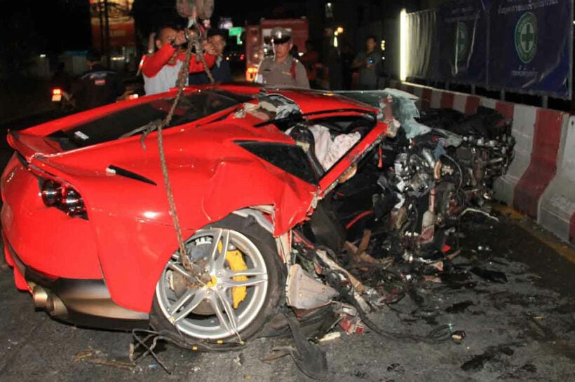 Lucky racer blames oil slick in Ferrari crash in Samut Prakan