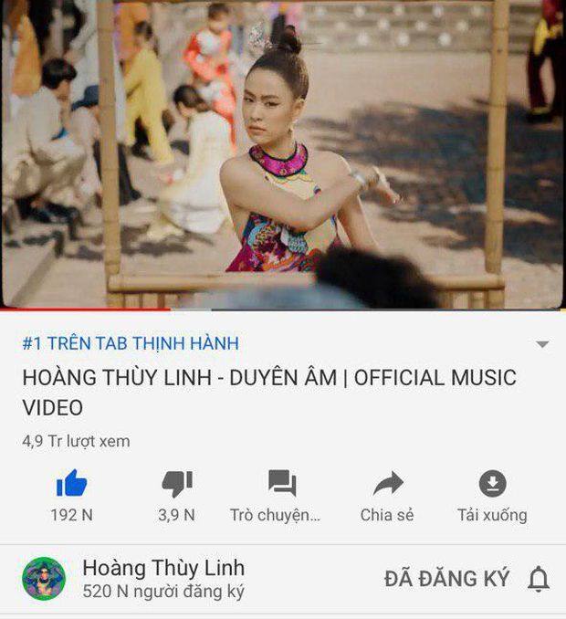 MV Duyên Âm của Hoàng Thuỳ Linh lọt top 1 trending trên Youtube | News by Thaiger