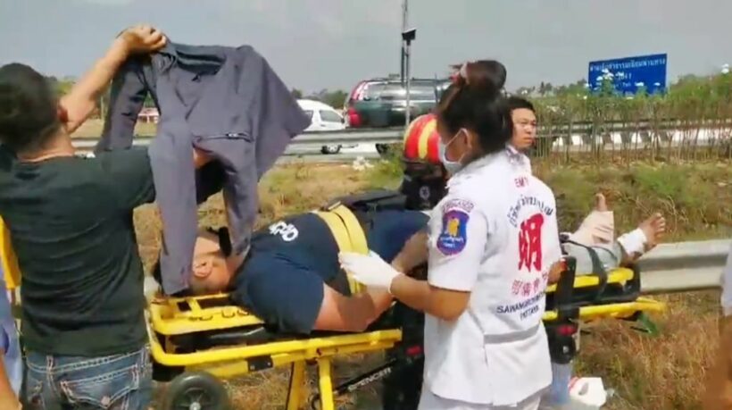 Dramatic video shows high speed impact, eight British tourists injured on their way to Pattaya – VIDEO