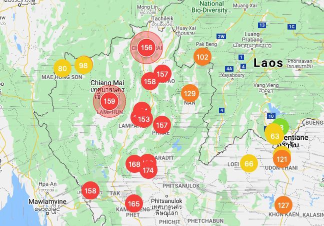 Poor air quality in Bangkok and northern Thailand today | News by Thaiger