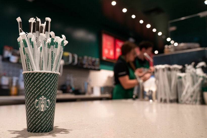 Starbucks Thailand introduces paper straws from next Monday