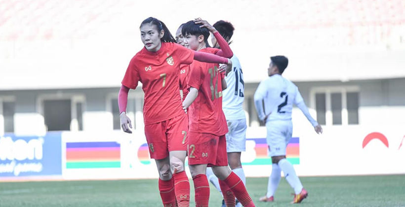 พลอยชมพู ประเดิม! “ชบาแก้ว” เฉือน เมียนมาร์ 2-1 อุ่นเครื่องปรีโอลิมปิก | The Thaiger