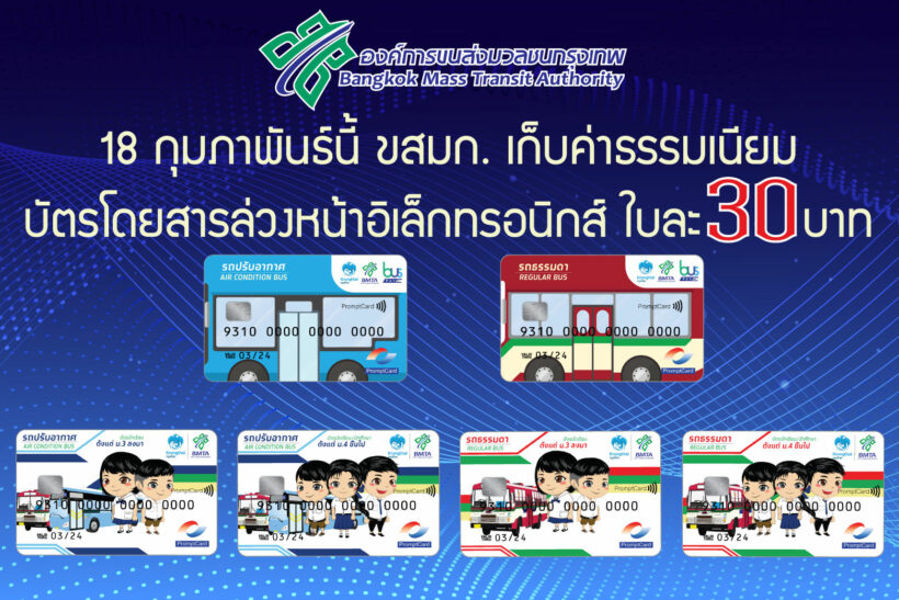 18 ก.พ. ขสมก.เริ่มเก็บค่าธรรมเนียมบัตรโดยสารล่วงหน้าอิเล็กทรอนิกส์ใบละ 30 บาท | The Thaiger