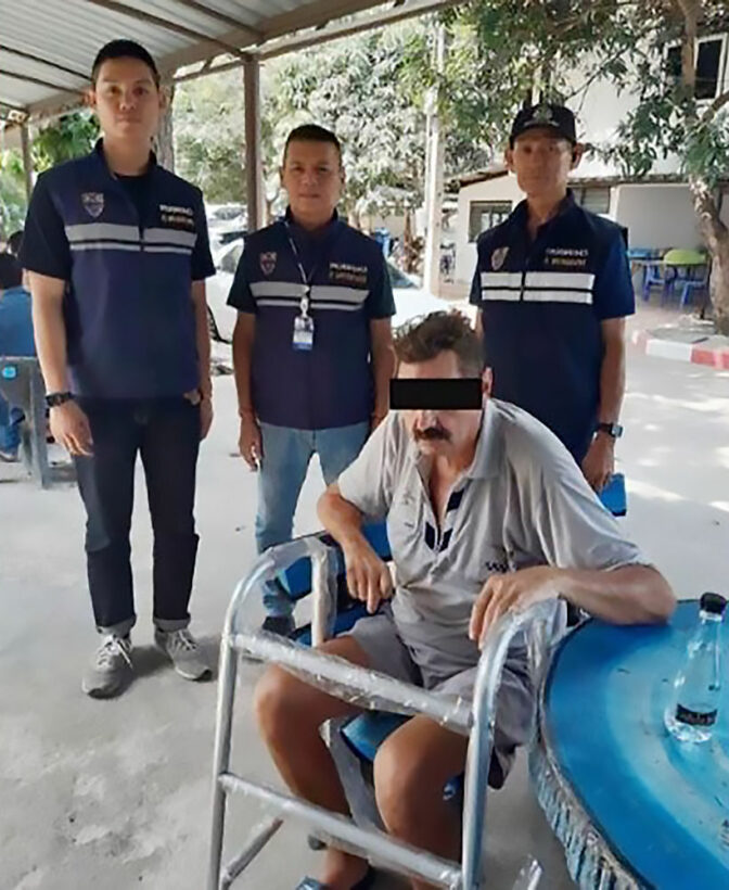 Disabled Belgian man busted by Chon Buri’s “smart car”