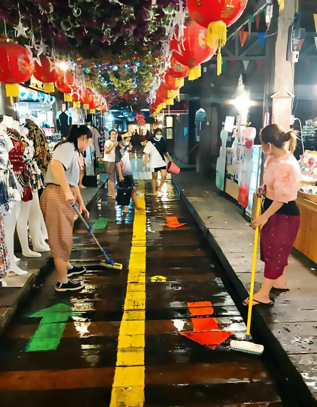 Pattaya Floating Market cleans up its act to prevent Coronavirus