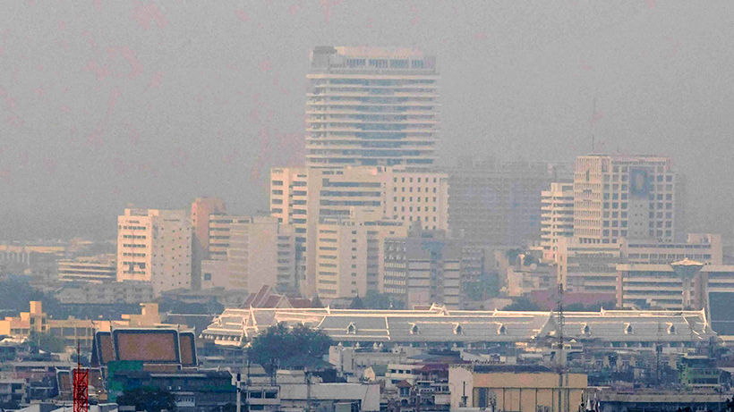 22 areas of Bangkok found with excessive PM2.5 dust in the atmosphere today