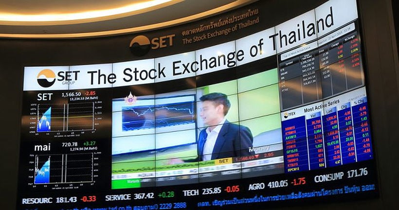 Thai stocks plummet nearly 4% in Monday SET trading