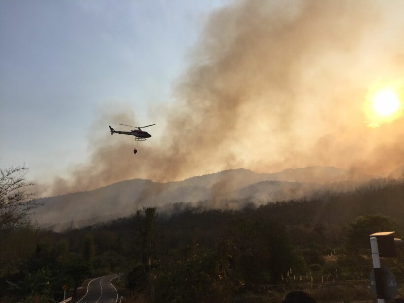 Forest fire hikes up PM2.5 in Chiang Mai