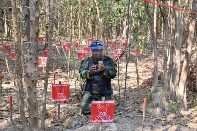 200 landmines cleared from old battleground near Burmese border