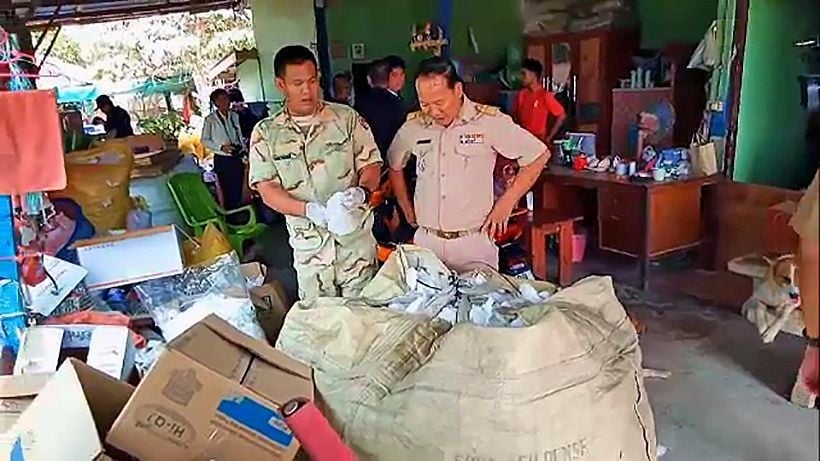 Central Thai junk shop raided for recycling tens of thousands of face masks