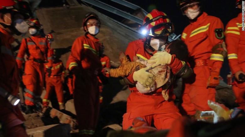 7 dead, dozens trapped in China quarantine hotel collapse