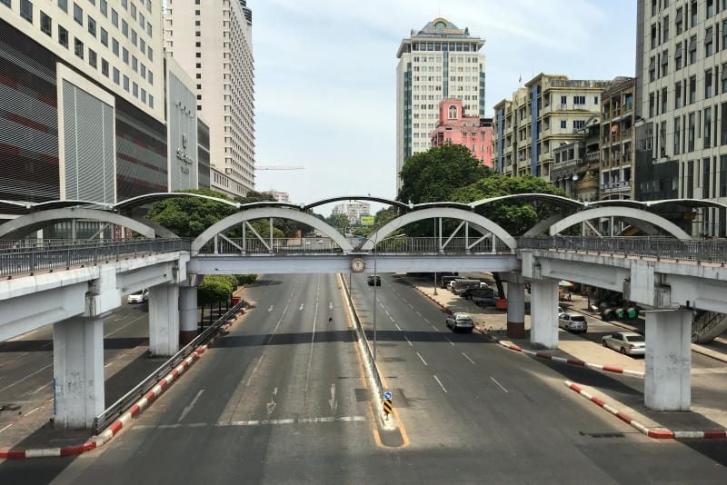 Yangon applies curfew despite low reported case