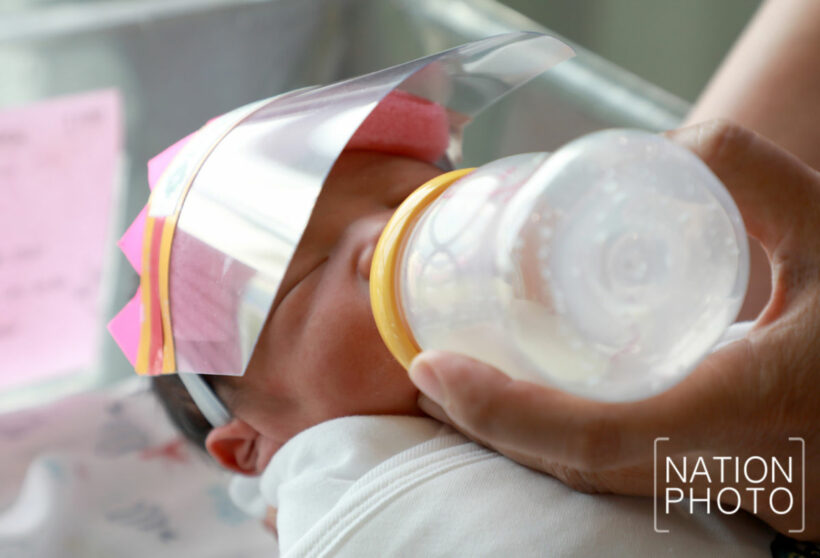 Newborns get extra protection with mini-face shields