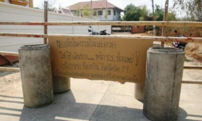 Germans arrested for removing coronavirus barrier in Chiang Mai | The Thaiger
