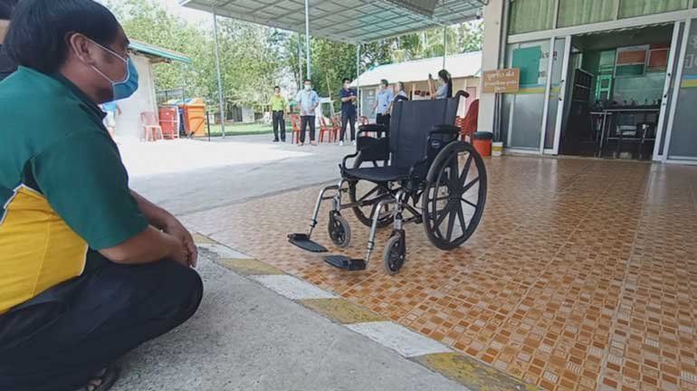 Haunted hospital wheelchair. Ghost? Or the wind?