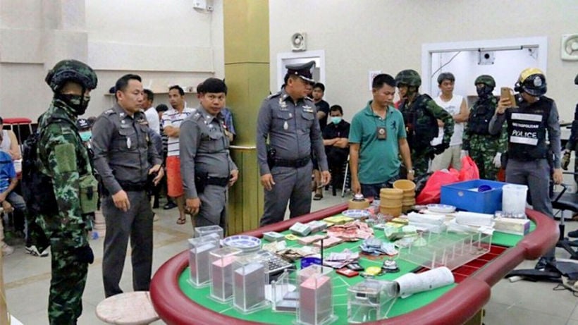 16 foreigners, 5 Thais arrested in Pattaya for illegal gambling