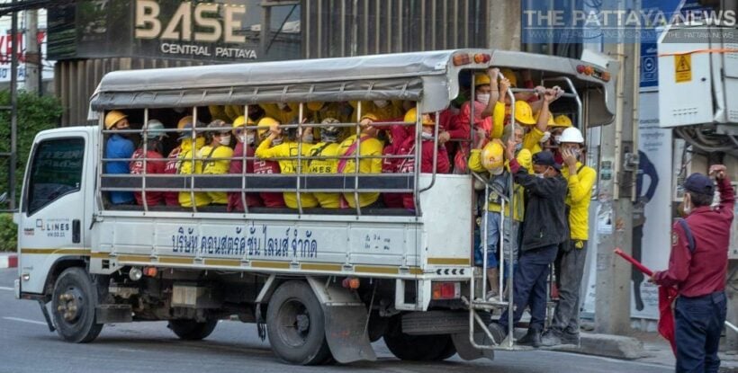 Concerns in Pattaya over packed trucks transporting construction workers | News by Thaiger