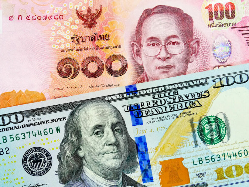 Thai baht up 3% against USD over past month