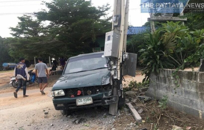 Pattaya youth arrested after crashing truck following earlier hit-and-run