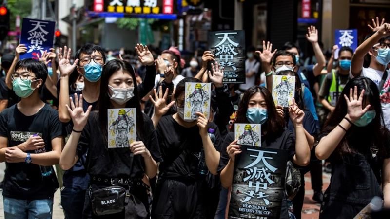 Hong Kong residents protesters of new national security law arrested