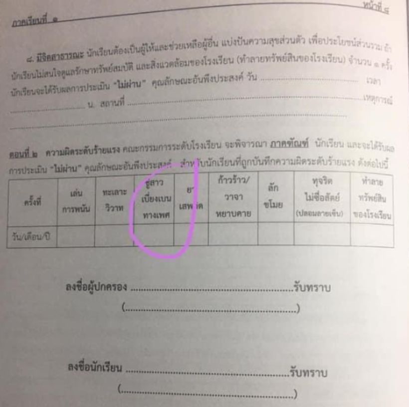 โผล่อีก รร.ดังจัดนร. ‘เบี่ยงเบนทางเพศ’ เป็นความผิดร้ายแรง โทษภาคทัณฑ์ | The Thaiger