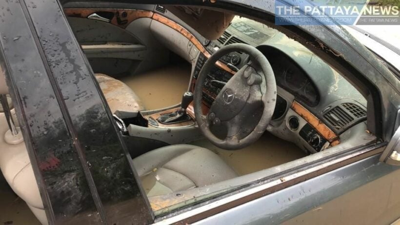 Mother and son rescued as car swept away in Pattaya’s flash floods – VIDEO