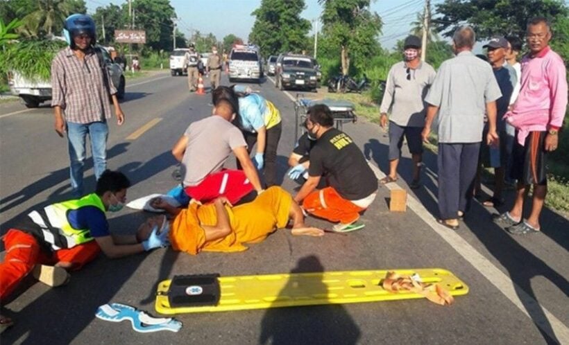 Elderly British man killed, monk injured, in Isaan collision