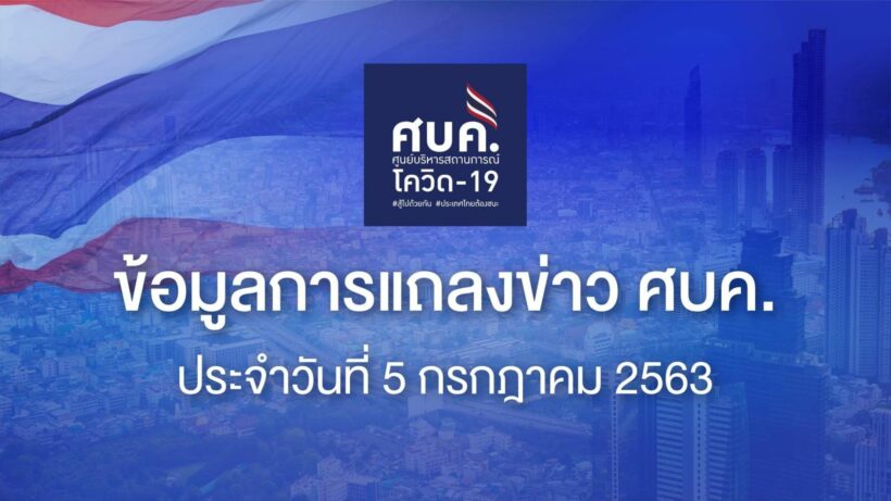 โควิด-19 5 ก.ค. ไทยพบผู้ติดเชื้อ 5 ราย | The Thaiger