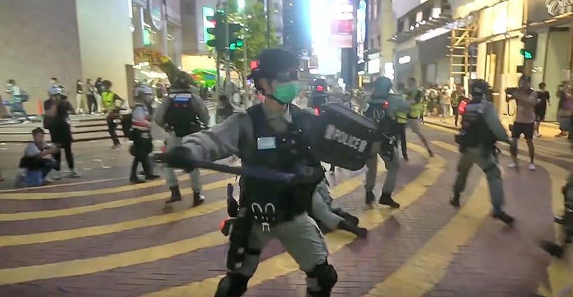 HK man arrested for allegedly stabbing officer in security law protests