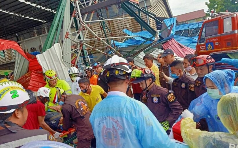 1 dead, 14 injured in Nakhon Phathom market collapse