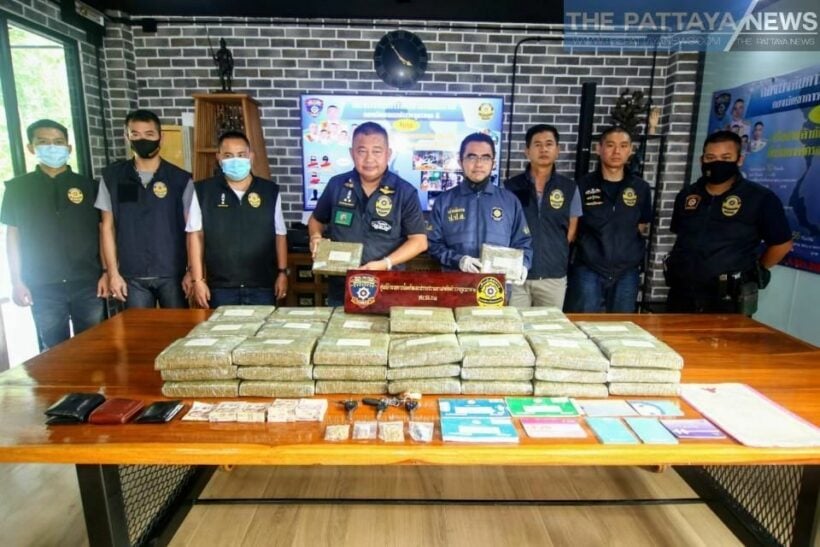 107 kilograms of cannabis seized, 3 arrested in Chon Buri drugs bust