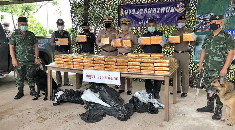 220 kilograms of marijuana seized, 2 arrested  in Nakhon Phanom