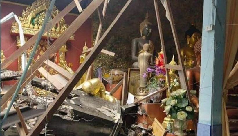 Crane, “toppled by ghosts,” destroys southern wat – VIDEO