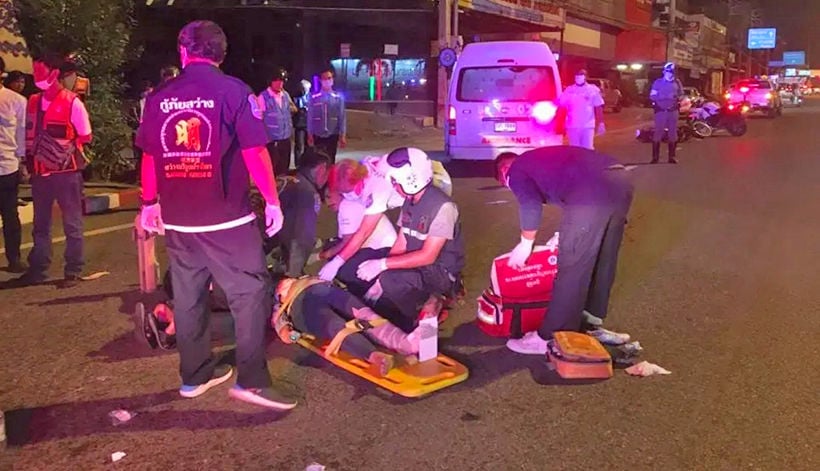 Pattaya motorcyclist suffers severe injuries in collision