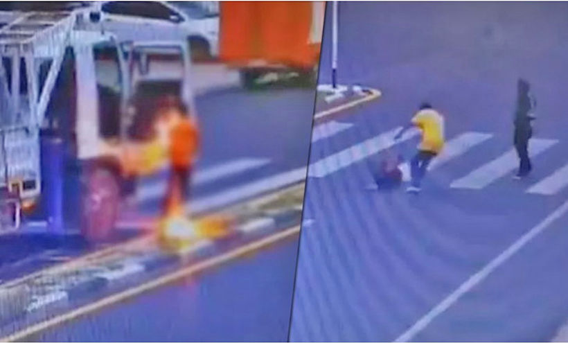 Trucker electrocuted in Phuket – VIDEO