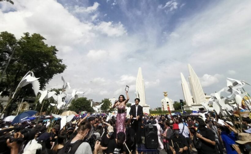 Thai expats show their support for local pro-democracy protests