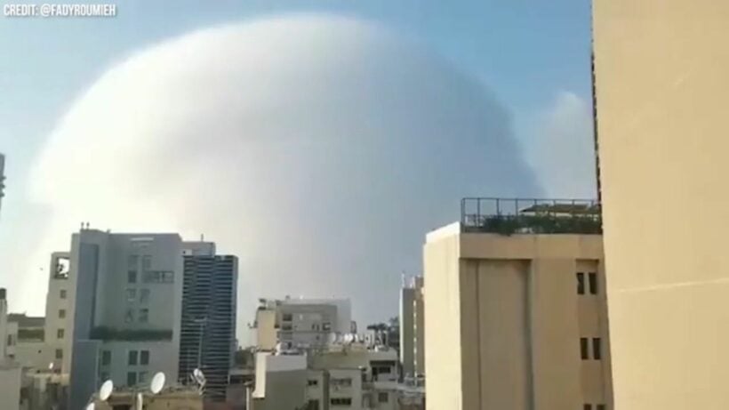 Mushroom clouds and nuclear explosions – the fallout from the Beirut explosion – VIDEO