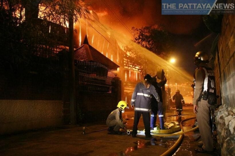 Major fire destroys luxury property and furniture warehouse in Pattaya – VIDEO