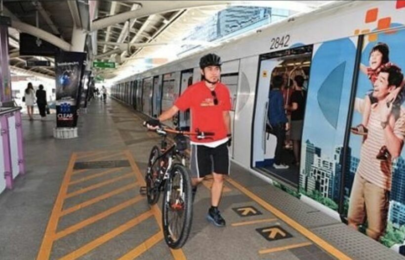 Bangkok SkyTrain offers free rides on Car Free Day for bike riders