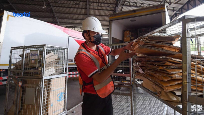 Thailand Post to upcycle parcel boxes into furniture for Border Patrol Police School