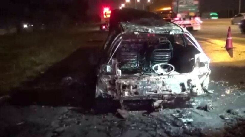 Car bursts into flames as the new owner drives home after buying it