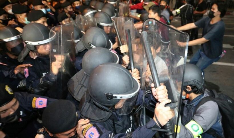 Bangkok police threaten to use full riot-control equipment at future rallies