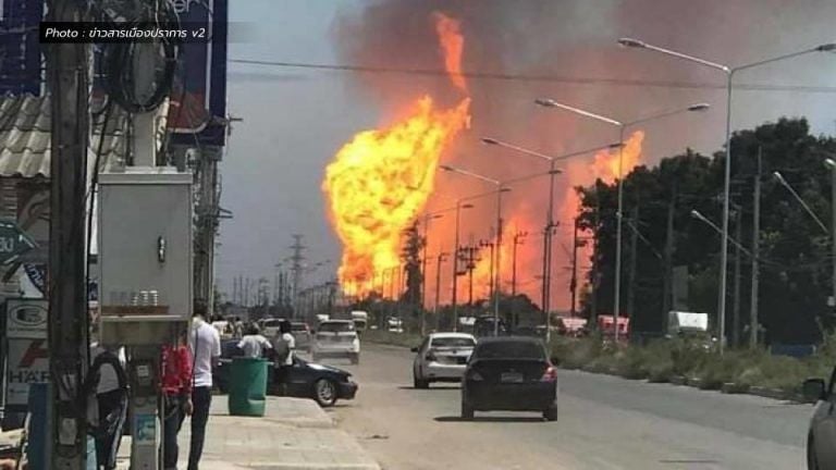 1 killed, 20 injured in gas pipe explosion in Samut Prakan | The Thaiger
