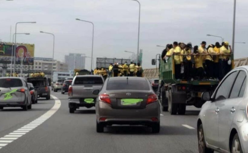 Truck drivers carrying ‘royal supporters’ face charges for travelling on expressways