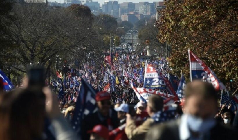 Trump supporters march in Washington, repeating claims of election fraud