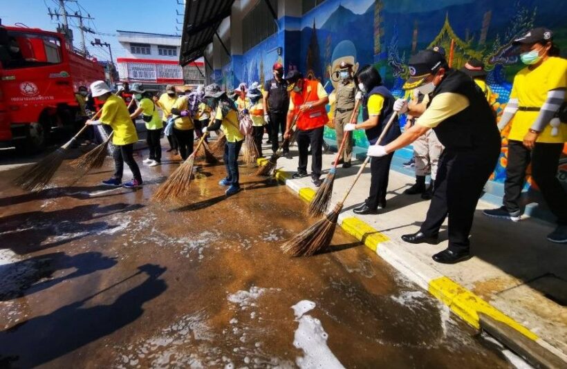 Chiang Rai governor leads clean-up operation amid Covid fears