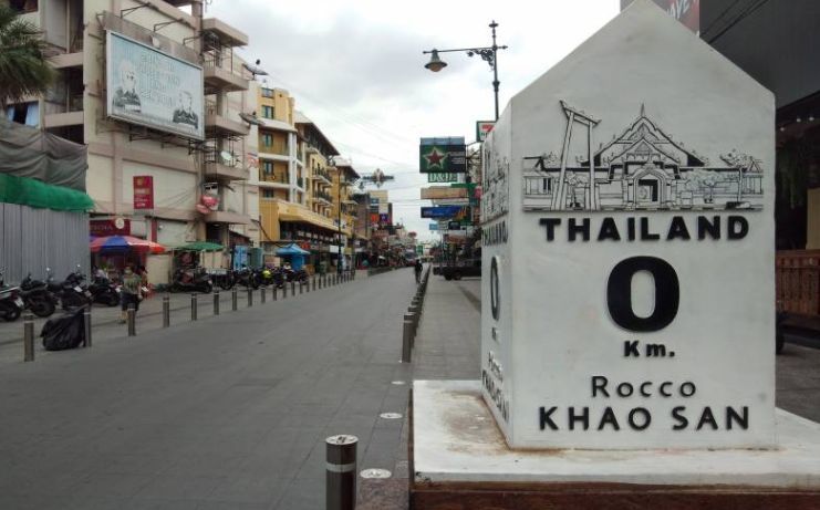 Khao San Road remains empty during the day, night crowds keep the street alive