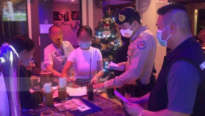 Chon Buri bar raided for violating Covid-19 restrictions